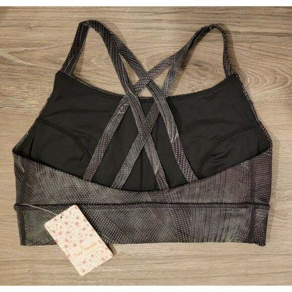 New FREE PEOPLE OB638794 Reflective Glow Sports Bra (Size XS) MSRP $58 - Picture 2 of 2